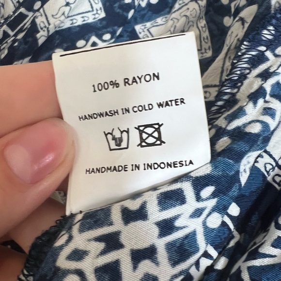 Faithfull the Brand blue and white long sleeve romper play suit - Picture 4 of 5